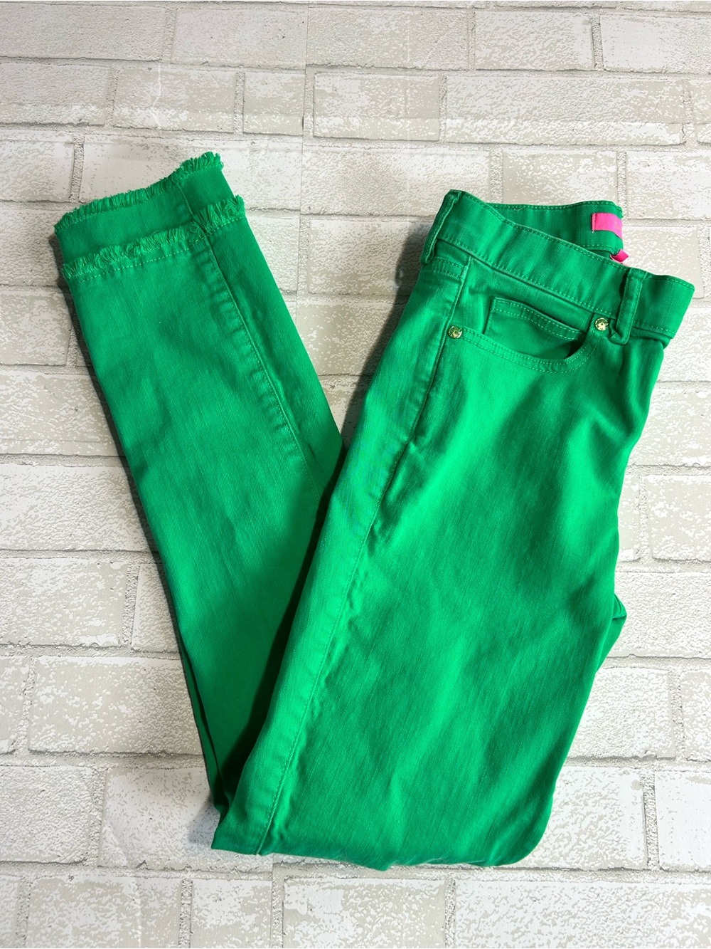 Lilly Pulitzer Women’s Bright Green Skinny Jeans Size 0